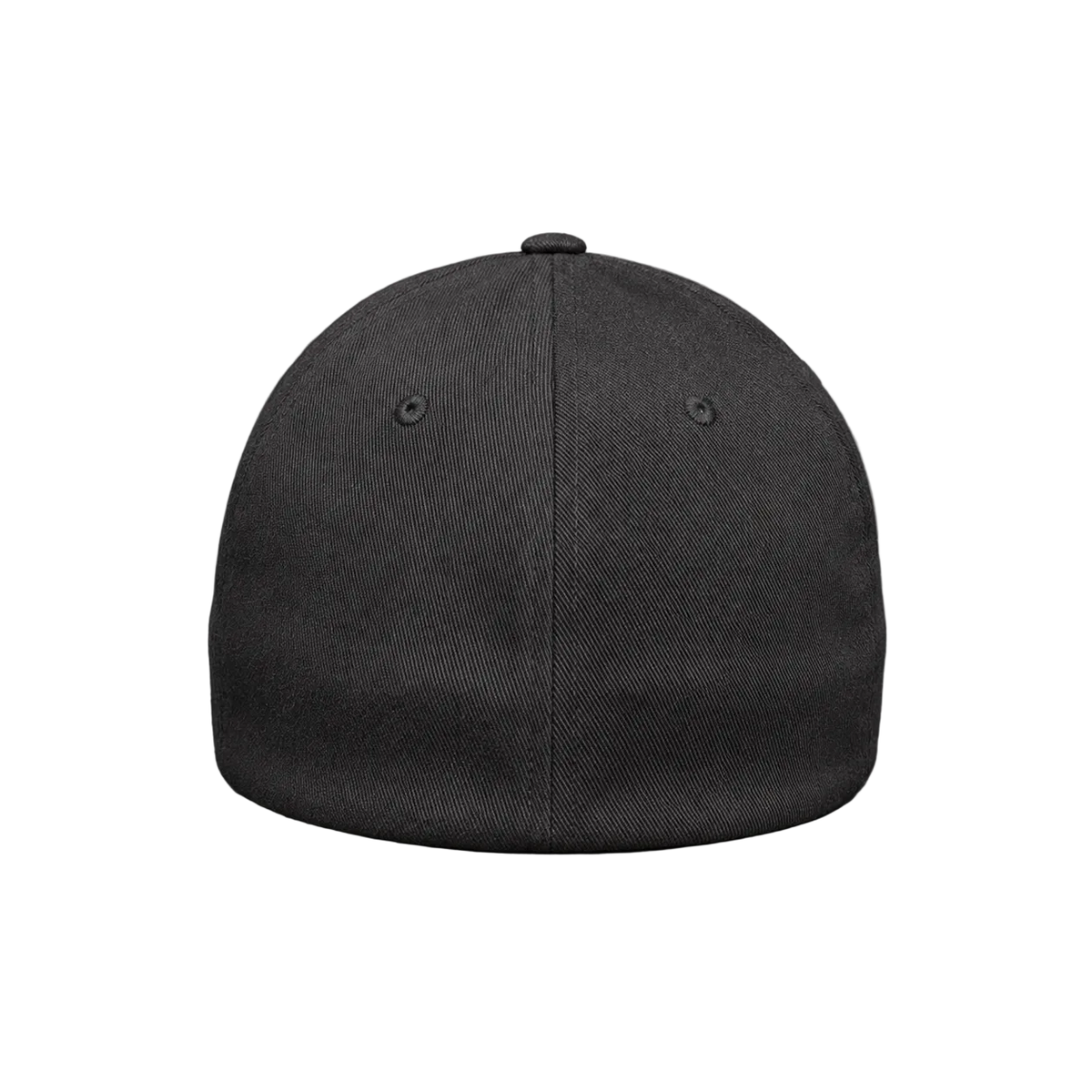A dark gray structured baseball cap shown from the front on a neutral gray background.