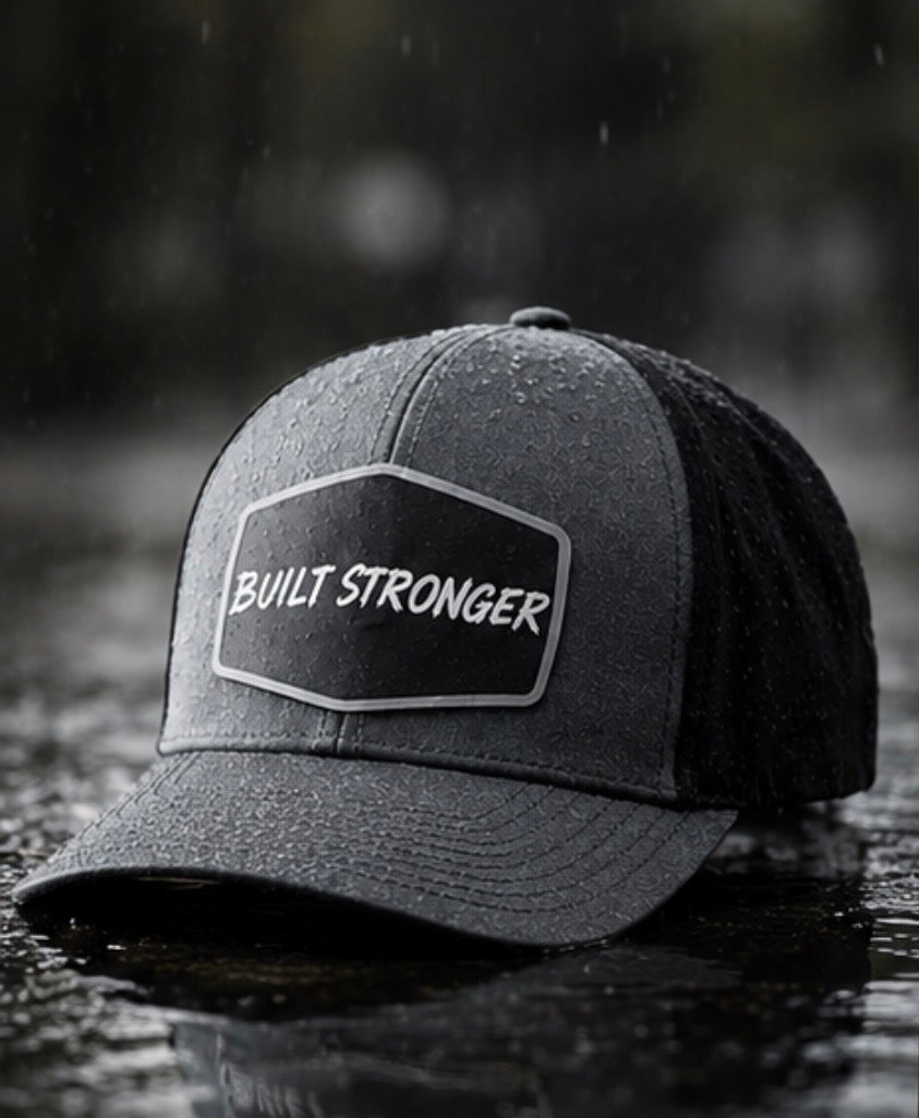 Water-Resistant 6-Panel Hat With Silicone Patch